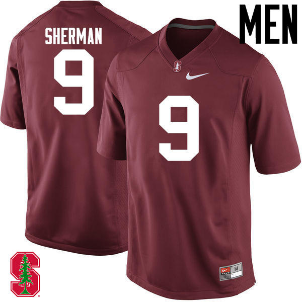 Men Stanford Cardinal #9 Richard Sherman College Football Jerseys Sale-Cardinal